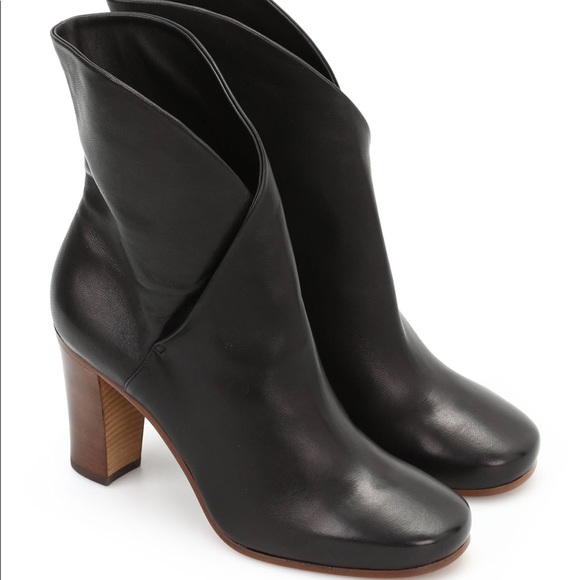 Celine Shoes - Céline Heritage Wrap Bootie In Napa Black Leather
